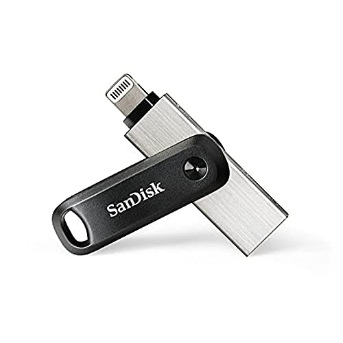 Sandisk 128 Gb, Ixpand Go, Unità Flash Con Connettori Lightning E Usb 3.0 Per Iphone Ipad, Nero‎, 5.28 x 1.19 x 1.24 cm; 7.2 grammi