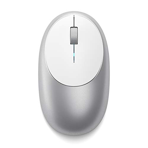 Satechi Mouse Wireless Bluetooth M1 in Alluminio con Porta di Tipo C Ricaricabile - Compatibile con MacBook Pro Air M2 2022, Mac Mini, iMac Pro iMac, iPad Air M1 2022, iPad Pro 2021 e altri (Argento)