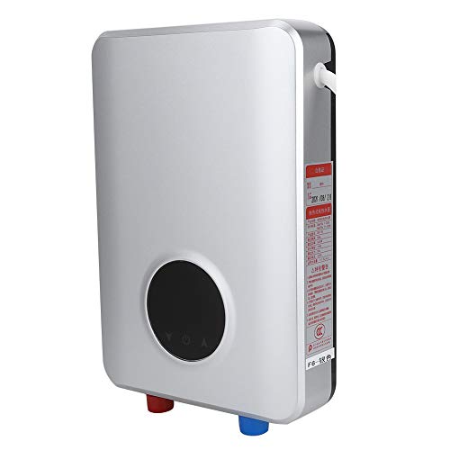 Scaldabagno elettrico, Scaldabagno elettrico intelligente da 5500 W, Touch screen Riscaldamento istantaneo Protezione anti-perdite integrata per la cucina del bagno di casa