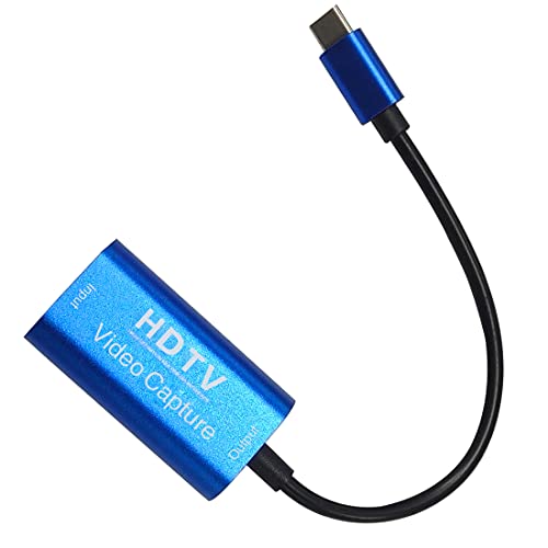 Scheda Acquisizione Video HDMI Type-C, 4K 1080P Portatile Adattatore da HDMI, Registrazione Video USB-C Ultrasottile Convertitore per Giochi Streaming Videoconferenza con Sistemi Windows Android MacOS