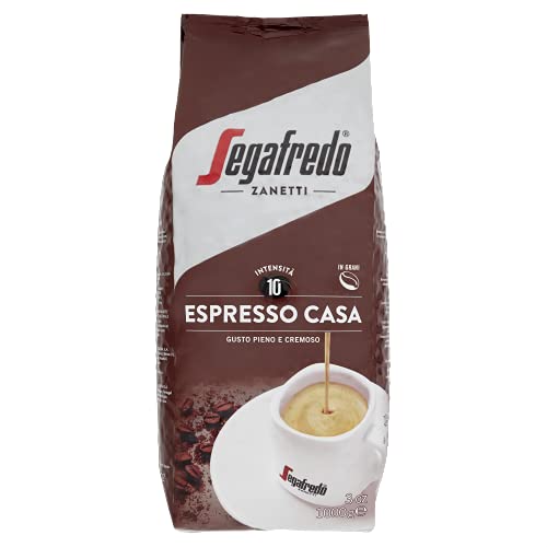 Segafredo - Caffè in Grani, Linea Le Classiche Gusto Espresso Casa, Gusto Pieno e Cremoso - 1 Confezione da 1kg