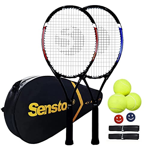 Senston set di 2 racchette da tennis professionali da 27  (68,5 cm)...