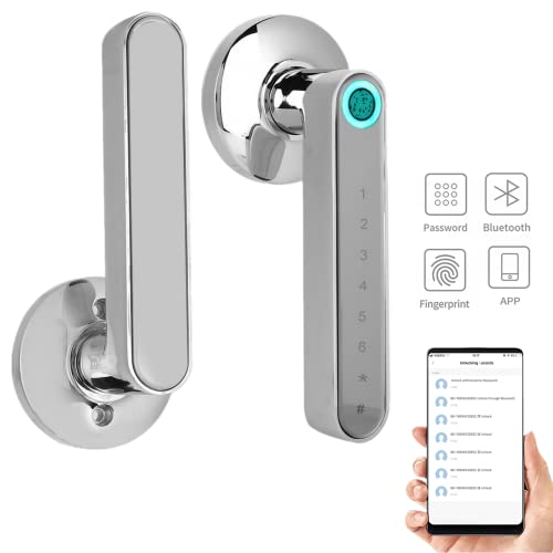 Serratura Intelligente Biometrica, Smart Impronta Digitale WiFi e Touchscreen Serratura Senza Chiave, Keyless Bluetooth Door Lock, Controllo APP (S)