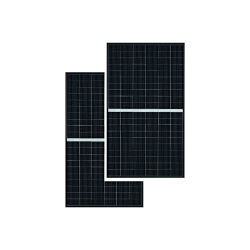 Set 2 Pannelli Solari Fotovoltaico 375W 24V Tot. 750W Monocristallino 9 BUS BAR