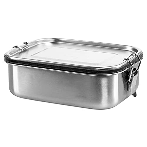 SILBERTHAL Porta pranzo acciaio inox 1200 ml | Portapranzo ermetico | Lunch box acciaio