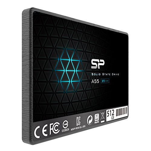 Silicon Power SSD 512GB 3D NAND A55 SLC Cache Performance Boost 2.5...