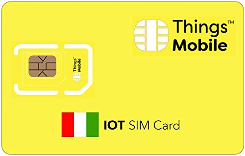 SIM Card IoT ITALIA Things Mobile con copertura globale e rete multi-operatore GSM 2G 3G 4G LTE, senza costi fissi, senza scadenza e tariffe competitive, con 10 € di credito incluso
