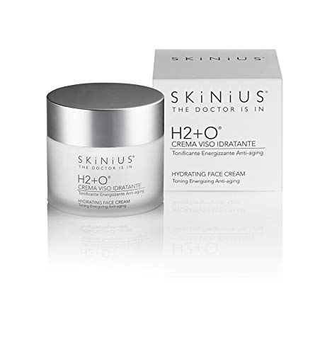 Skinius - H2+O Crema Viso Idratante Antiage, Tonificante ed Energizzante, 50 ml