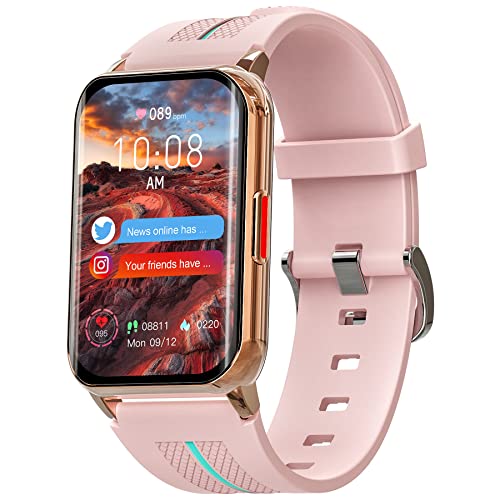 Smart Watch per Donna, 1,57 Pollici Full Touch Fitness Tracker con Cardiofrequenzimetro per Ossigeno nel Sangue, IP68 Smartwatch Impermeabile per IOS Android…