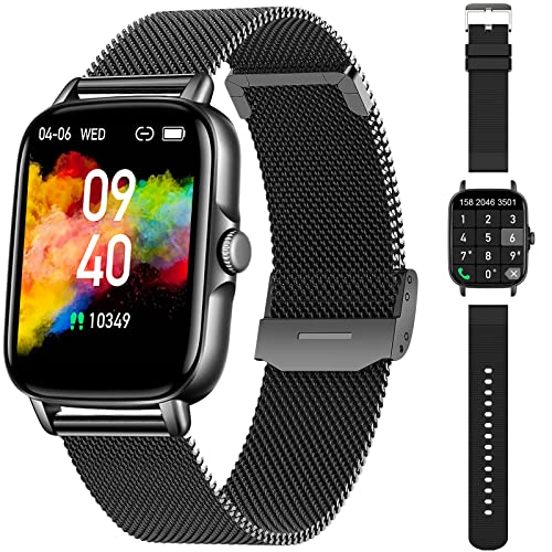 Smartwatch Uomo 1,7   HD Orologio Tracker Fitness con Risposta Chiamate Cardiofrequenzimetro SpO2 Monitor Sonno Contapassi Notifiche Messaggi Cronometro Smart Watch Sportivo per Android iOS