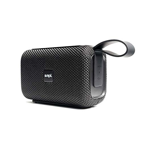 Smpl Altoparlante Bluetooth - Speaker Wireless, Audio Stereo di qualità superiore, 8W, impermeabilità IPX6, antipolvere e antiurto, batteria di durata 8 ore - Nero