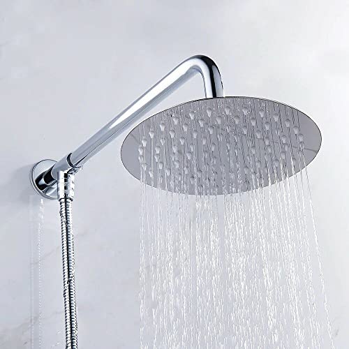 Soffione doccia cromato tondo 30 x 30cm effetto pioggia design sottile 59694