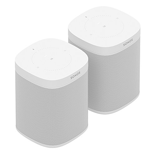 Sonos One Smart Speaker 2 stanze, bianco, altoparlante Wi-Fi intelligente con controllo vocale Alexa e AirPlay, due altoparlanti multiroom per streaming musicale illimitato