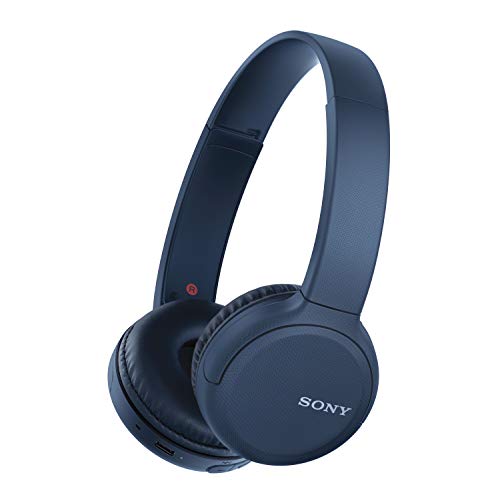 Sony WH-CH510 - Cuffie wireless on-ear - Bluetooth - compatibili con Google Assistant e Siri - Batteria fino a 35 ore - Ricarica Rapida (10 min. per 90 min. di riproduzione) - Blu