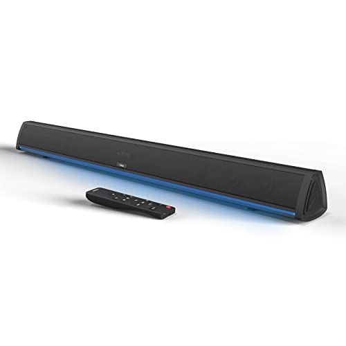 Sound Bar per TV, Soundbar Bluetooth per Home Cinema Home Theatre con Audio Surround 3D e LED RGB Ideali per il Gaming, HDMI ARC, Ottica, USB, e AUX, Barra Casse Televisione, Altoparlanti Stereo 40W