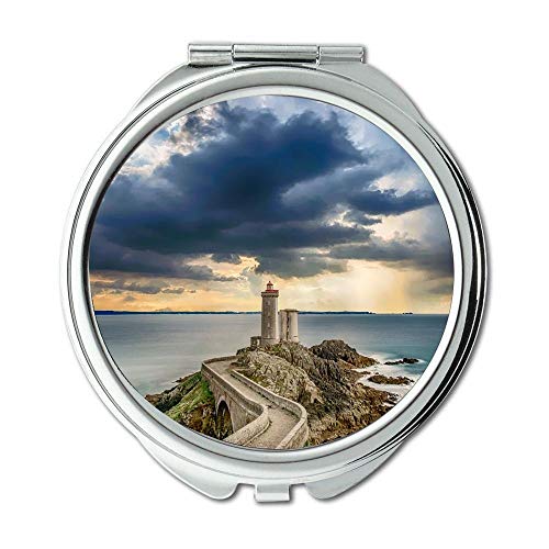 Specchio, specchio per il trucco, architettura faro da spiaggia, Pocket Mirror, specchio portatile