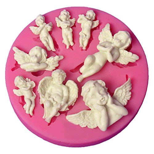 Stampo in silicone a forma di angelo, per cupcake, decorazione fai da te.