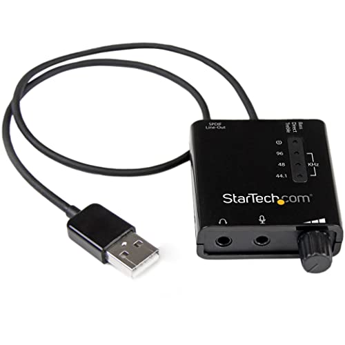 StarTech.com Scheda audio USB con audio digitale SPDIF e microfono stereo, Scheda audio esterna per laptop o PC, Uscita SPDIF, ICUSBAUDIO2D