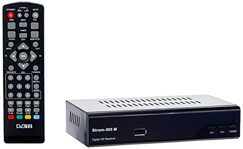 Strom 505 Decoder Digitale Terrestre DVB T2   HDMI   DVB T2 HEVC   Full HD Ricevitore TV   Registratore USB   Decoder PVR   DVB-T2  4K, Nero