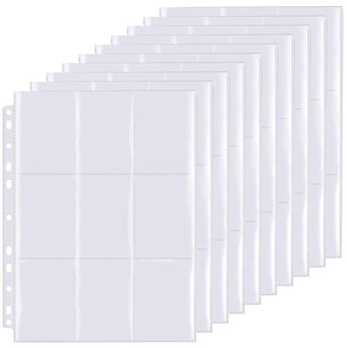 SUPRBIRD Raccoglitore Carte - Card Binder 50 Pagine,Maximum 450 Cards per Carte da Gioco Collezionabili,Trasparente con Aperture Superiori e Inferiori