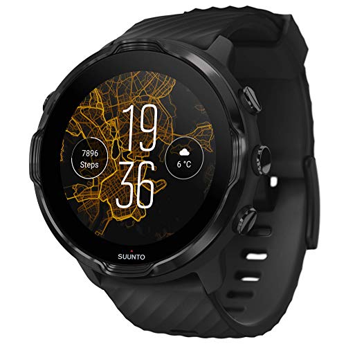 Suunto 7 Versatile Smartwatch con molte funzionalità e Wear OS by Google, Nero
