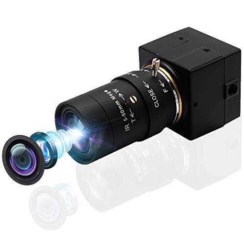 Svpro 4K Ultra HD Webcam con obiettivo varifocal 5-50mm, fotocamera USB con zoom ottico 10X con sensore Sony IMX415, fotocamera ad alta definizione 3840x2160@30fps per Windows Linux Andorid MAC OS
