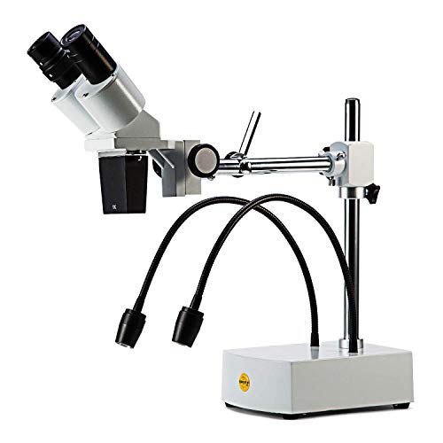 SWIFT S41-20 Microscopio Stereo Binoculare, Grado Professionale, Ingrandimento 10X   20X con Oculari Grandangolari 10X e 20X, 2 Luci LED Flessibili, Stereomicroscopio Fotocamera Compatibile