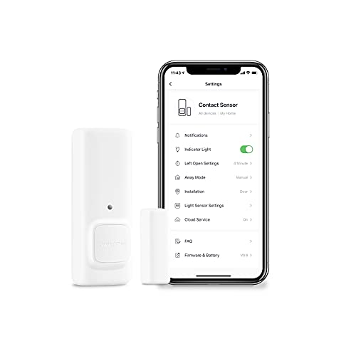 SwitchBot - Sensore di contatto intelligente per allarme di porte e finestre, wireless, per la sicurezza domestica, compatibile con Alexa utilizzando SwitchBot Hub Mini