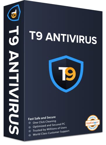 T9 Antivirus - Software per Windows - 1 PC, 1 anno | Protezione in tempo reale, protezione da exploit e malware, protezione USB | Firewall e sicurezza Internet (Voucher)