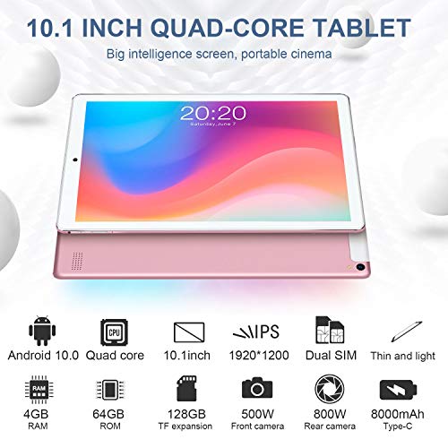 Tablet 10 Pollici Android 10.0 Originale 4GB RAM 64GB ROM+Espanso 1...