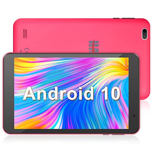 Tablet 8 Pollici - Haehne Android 10.0 Tablet PC, Quad-Core, RAM 2 GB, Memoria 32 GB, 1280 * 800 HD IPS, Batteria 4000mAh, Doppia Fotocamera WiFi Bluetooth, Rosa