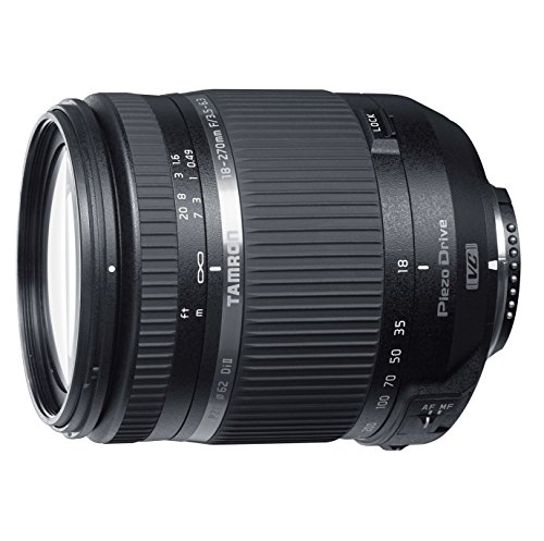 Tamron AF 18 - 270 mm F   3.5 - 6.3 Di II VC PZD - Obiettivo per fotocamera Nikon (lunghezza focale 18-270 mm, apertura f   3.5 - 6.3, stabilizzatore ottico), Nero