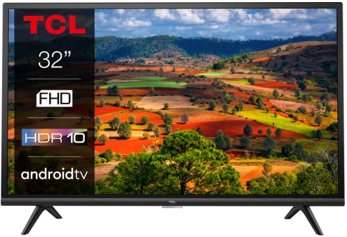 TCL 32ES570F, Smart TV 32 pollici, Full HD con Android TV, HDR, Micro Dimming e Google Assistant, Nero