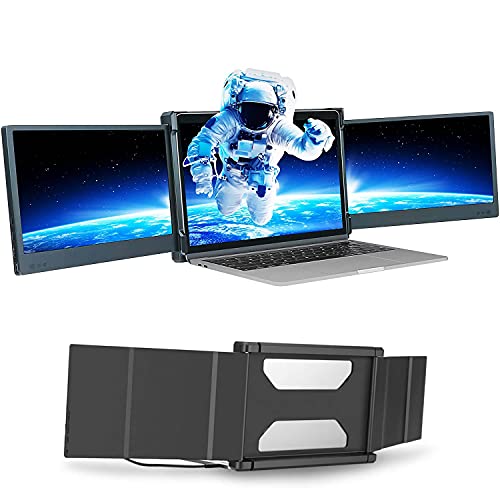 Teamgee Monitor portatile per computer portatile, 12  Full HD 1080p IPS, doppio triplo monitor, compatibile con Mac Windows Chrome