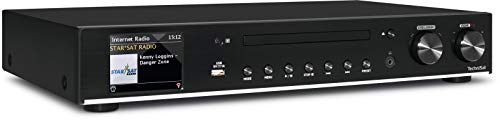 TechniSat DIGITRADIO 143 CD – Sintonizzatore HiFi Webradio (Radio digitale DAB+, VHF, Streaming audio Wi-Fi, Bluetooth, Spotify Connect, Lettore CD, Telecomando, Larghezza 43,5 cm) nero