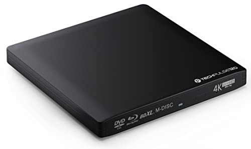 techPulse120 UHD 4k 3D M-Disc Nero BDXL Lettore USB 3.0 & Type C Bl...