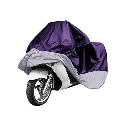 Telo coprimoto impermeabile per moto, motocicletta e scooter in tessuto di alta qualità, anti-uv e antifurto, polvere, pioggia, 105*245*125 cm, universale, colore viola.