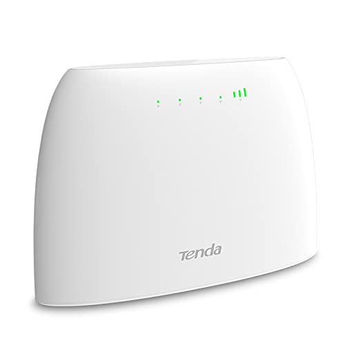Tenda Router WiFi 4G03 4G LTE 300 Mbps, banda wireless da 2,4 GHz, controllo parentale, monitoraggio del traffico dati, porta LAN WAN, con slot per schede SIM