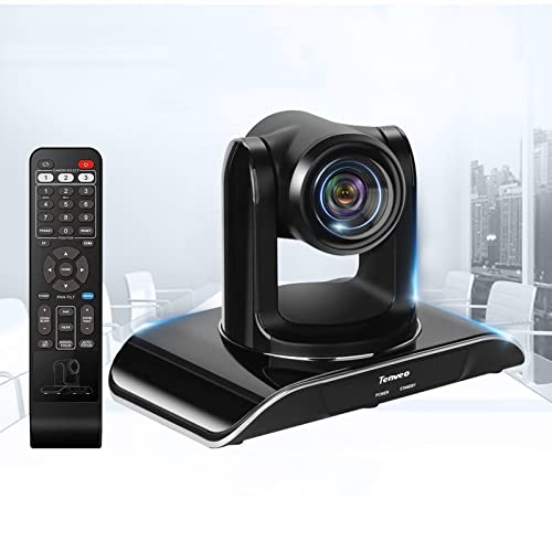 Tenveo VHD3U Telecamera PC,Webcam 3X Zoom Ottico 1080P Full HD,Videocamera PTZ per Sala Conferenze Ultra Grandangolare a 128°,USB Plug and Play,supporto Skype Zoom