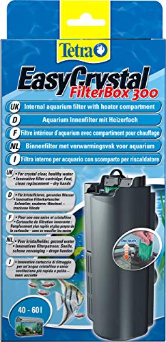 Tetra EasyCrystal FilterBox 300 Filtro Interno per Acquari con Scomparto per Il Termo Riscaldatore, per Un’Acqua Cristallina e Salubre, Utilizzabile in Acquari da 40 a 60 L