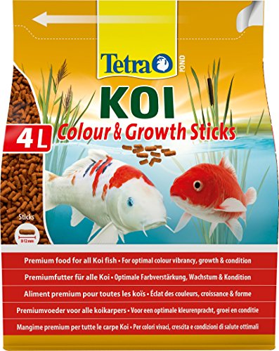 Tetra Pond Koi Colour & Growth Stick -Mangime premium per tutte le carpe Koi, per colori vivaci, crescita e condizioni di salute ottimali, 4 L