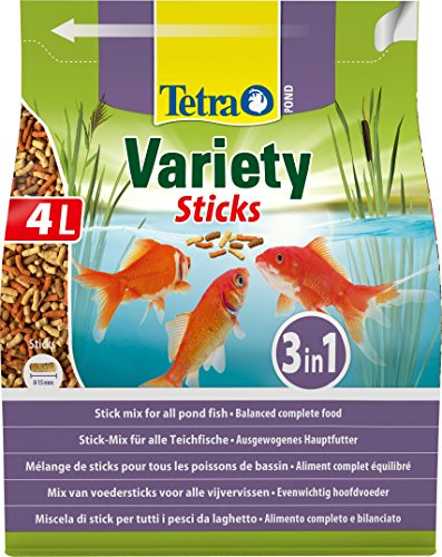 Tetra TetraPOND Variety Miscela di Stick per Pesci, 4 L