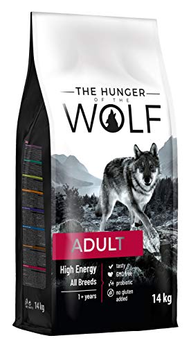 The Hunger of the Wolf Cibo secco per cani adulti di tutte le razze e cani da lavoro, linea ad alto contenuto calorico e energetico a base di pollo - 14 kg