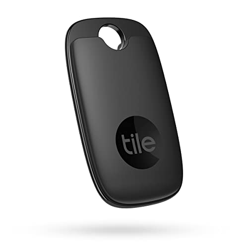 Tile Pro (2022) Bluetooth Item Finder, confezione da 1, raggio di ricerca di 120 m, funziona con Alexa e Google Smart Home, compatibile con iOS e Android, trova chiavi, telecomandi e altro, nero