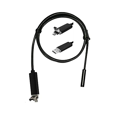 Topolenashop Telecamera ENDOSCOPICA 6 LED Tubo Flessibile USB 10 MT Impermeabile ISPEZIONE