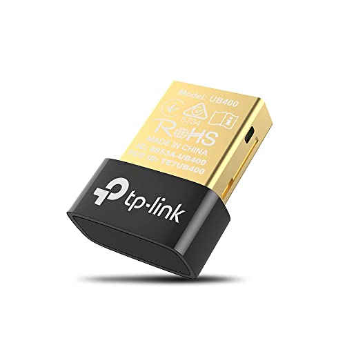 TP-Link UB400 Adattatore Bluetooth USB Dongle Bluetooth 4.0 Wireless, Distanza di Trasmissione fino a 10m, Plug & Play, Windows 11 10 8.1 8 7