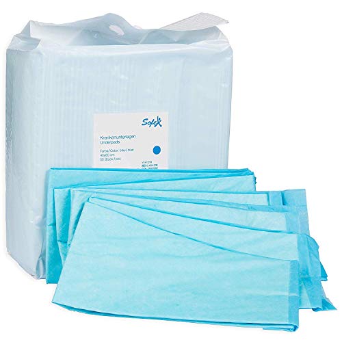 Traversa Salvaletto monouso per incontinenza 50 pezzi 40x60 cm 6 strati blu, cuscinetti usa e getta, assorbenza, cuscinetti per incontinenza, cuscinetti igienici