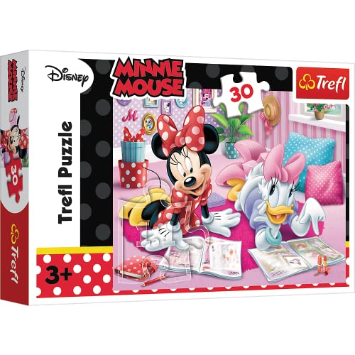 Trefl- Mickey & Friends 30 Elementi, Migliori Amiche, per Bambini d...