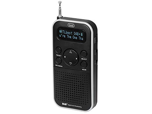 Trevi DAB 7F90 R Radio Portatile con Ricevitore Digitale DAB DAB+   FM, Display ad Alta Leggibilità, Stazioni Memorizzabili, Presa Cuffia