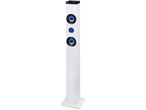 Trevi XT 101 BT Altoparlante Amplificato a Torre Soundtower 50W, Bluetooth, USB, SD, AUX-IN, Bianco